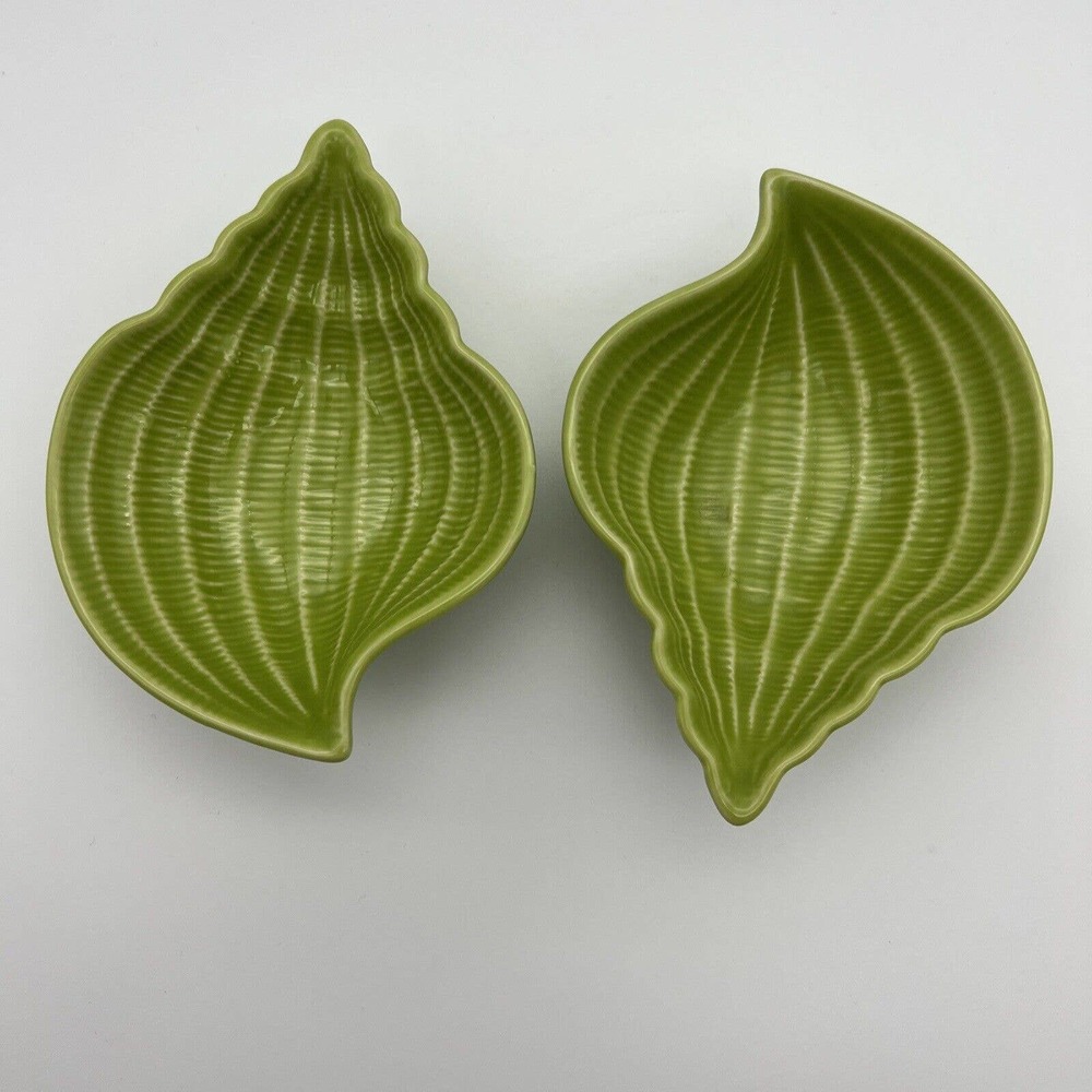 Andrea by Sadek Ceramic Nautilus Sea Shell Dish Bowl Small Green